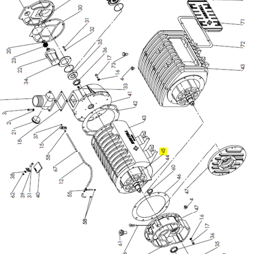 [HRT01KD140045] Rotor depresor Hertell KD-14000 (N.45)