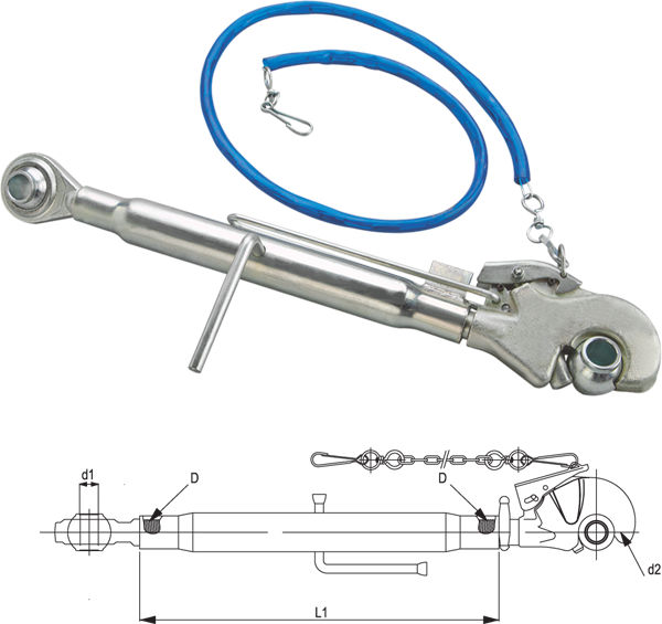 [KEXKTLRH5803-36] TERCER PUNTO CON ENGANCHE RÁPIDO CAT. 3-2 780-1050 mm