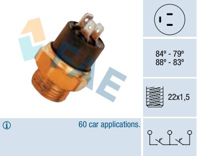 [FAE37810] Termocontacto doble ventilador FAE 37810